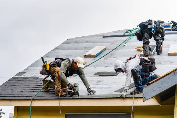 Professional Gutter Installation technician working in Avon, PA